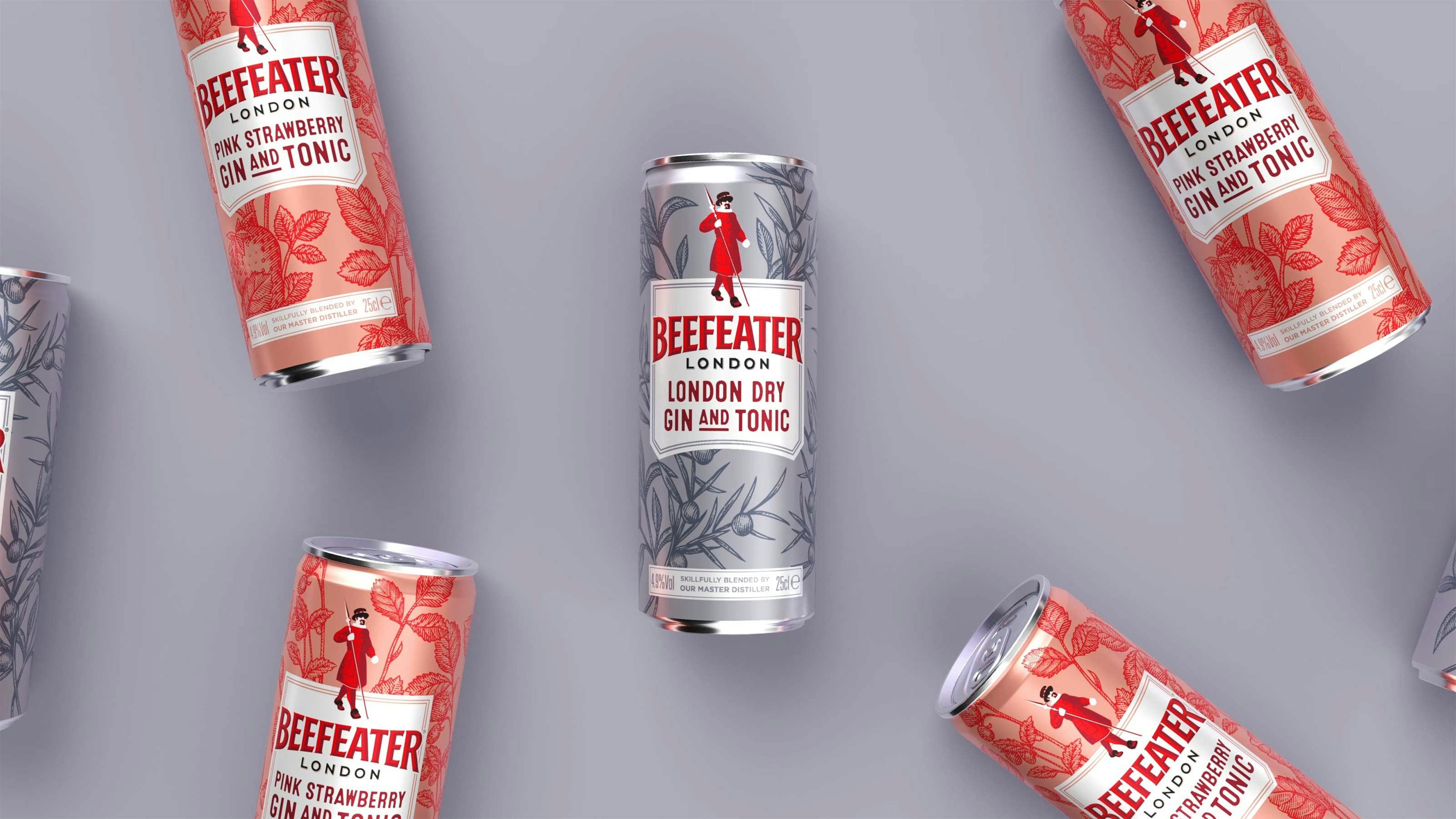Beefeater cans rolling
