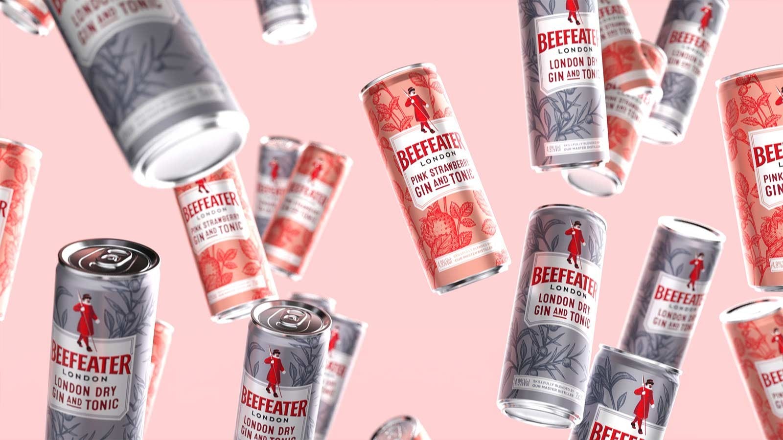 Beefeater cans falling