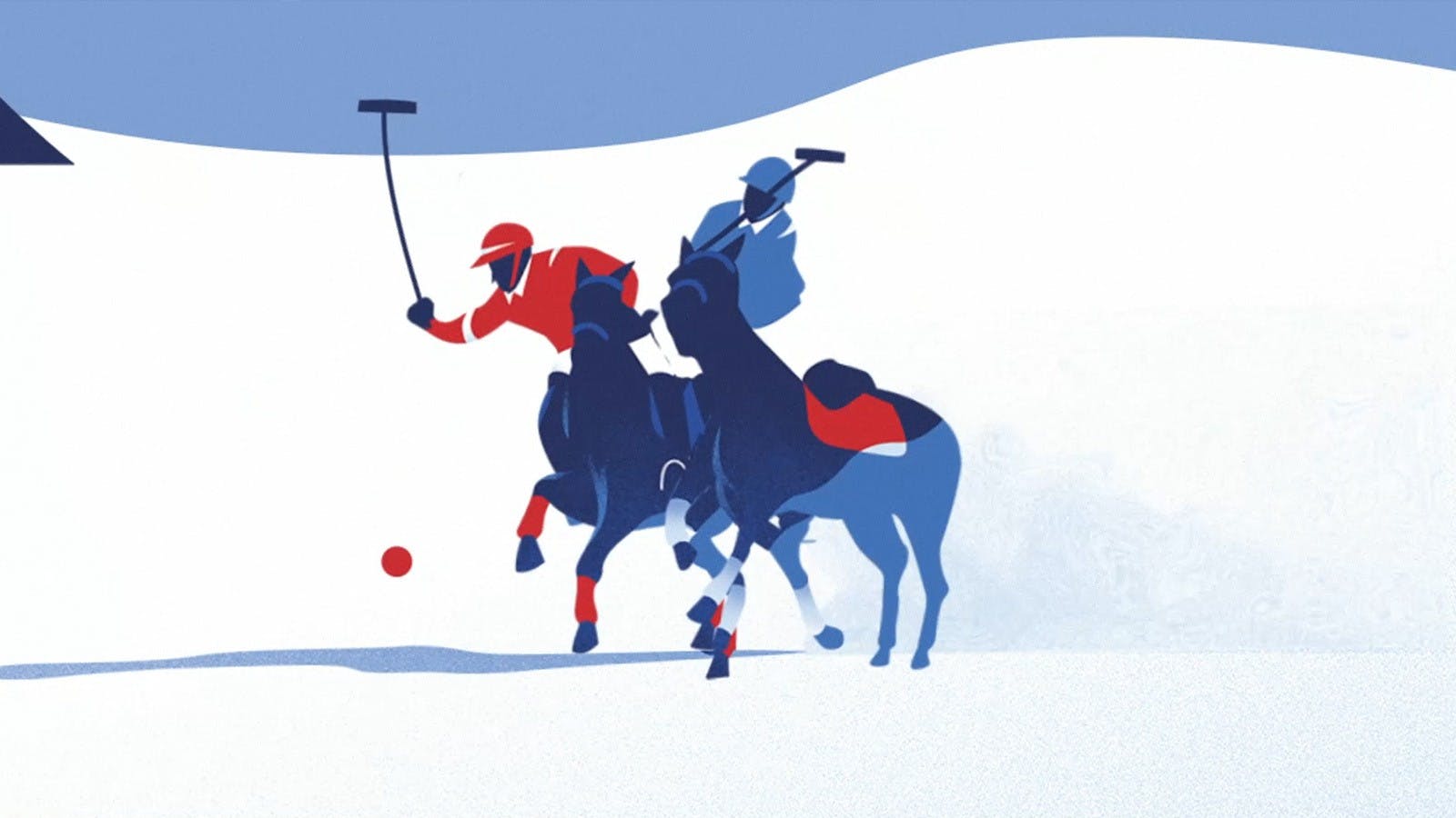 Royal Salute Snow Polo horses close
